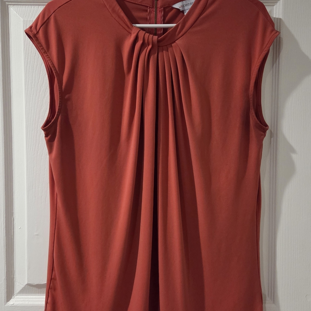Liz Claiborne Red Pleated Blouse